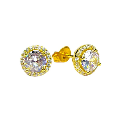 Sterling Silver Gold Plated Soleste Studs