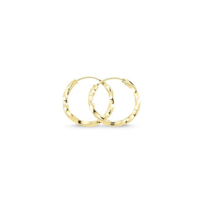 Sterling Silver Gold Plated 12 - 30 mm Twisted Hoops