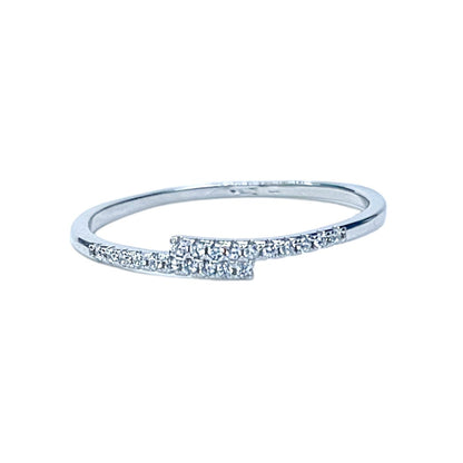 Sterling Silver Rhodium Plated CZ Ring