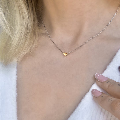 Sterling Silver Minimalist Heart Necklace