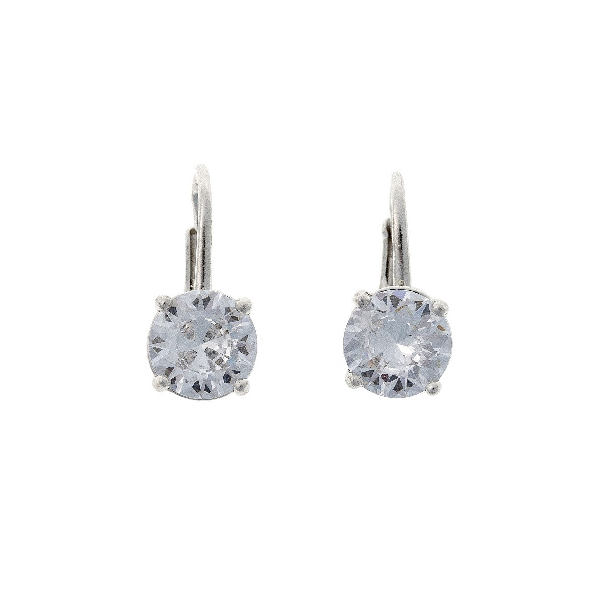 Sterling Silver CZ Drop Earrings