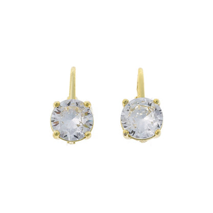 Sterling Silver CZ Drop Earrings