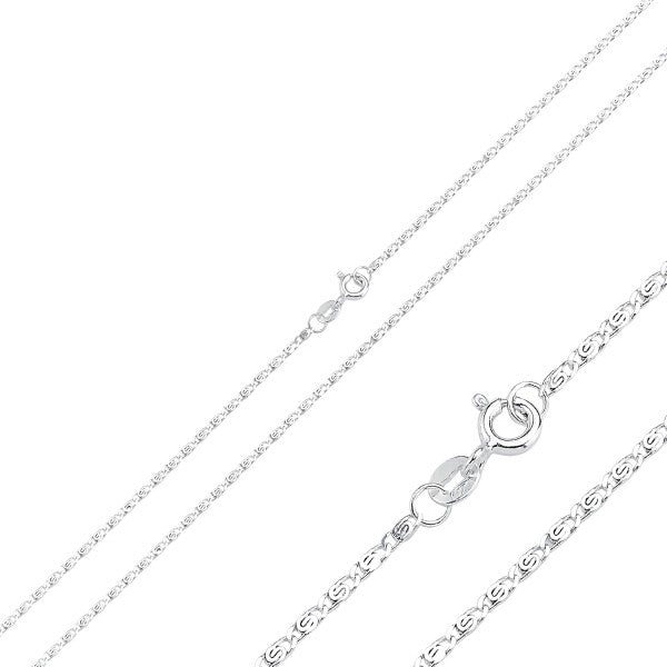 Sterling Silver 1.6 mm Snail Chain