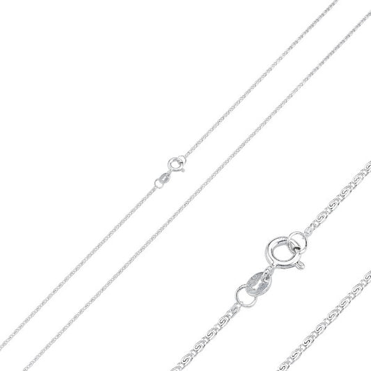 Sterling Silver 1.3 mm Snail Chain