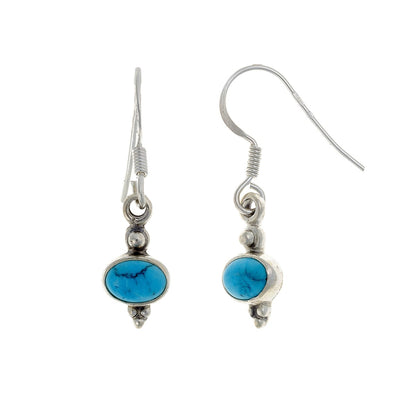 Sterling Silver Turquoise Drop Earrings