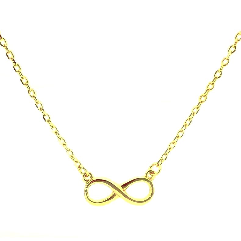 Sterling Silver Gold Plated Infinity Necklace