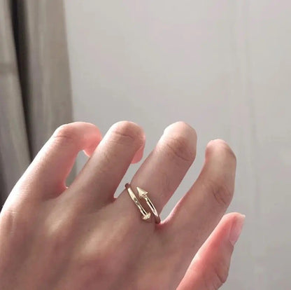 Sterling Silver Gold Plated Arrow Ring