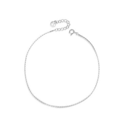 Sterling Silver Rhodium Plated Pearl Chain Bracelet