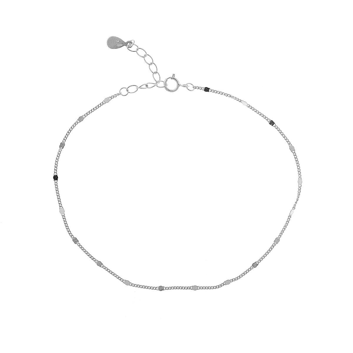 Sterling Silver Rose Gold Plated Minimalist Chain Anklet