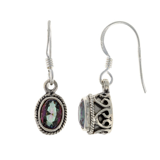 Sterling Silver Mystic Topaz Drop Earrings