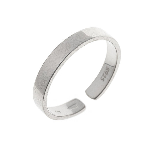 Sterling Silver Rhodium Plated 3 mm Band Ring