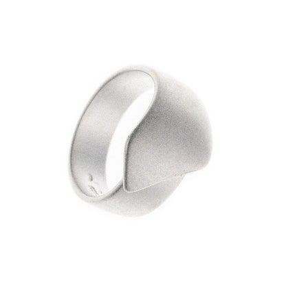 Sterling Silver Rhodium Plated Matte Band Ring