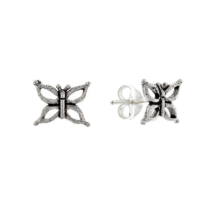 Sterling Silver Butterfly Studs