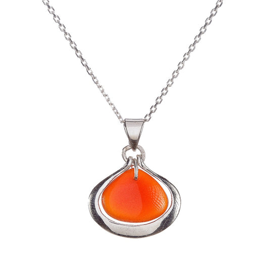Sterling Silver Carnelian Pendant Necklace