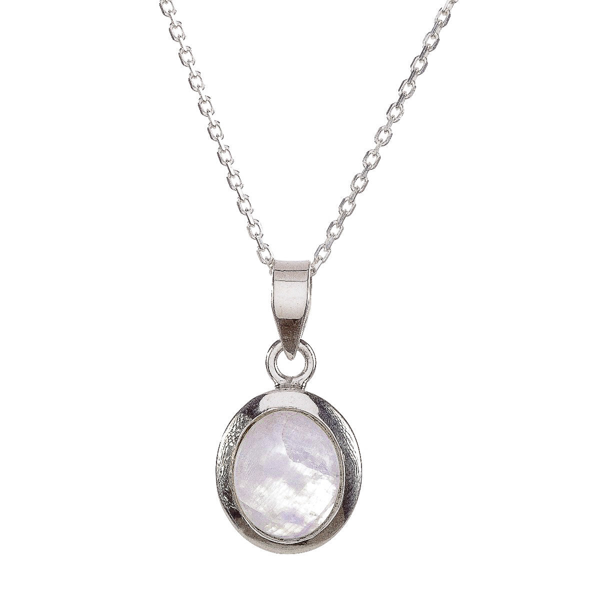 Sterling Silver Moonstone Pendant Necklace