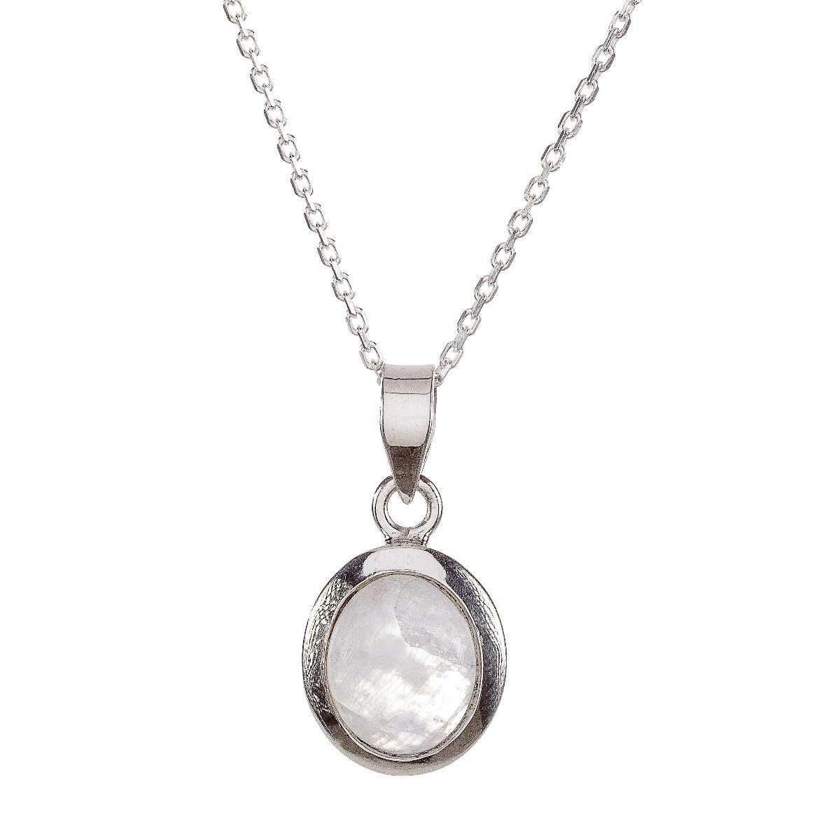 Sterling Silver Moonstone Pendant Necklace