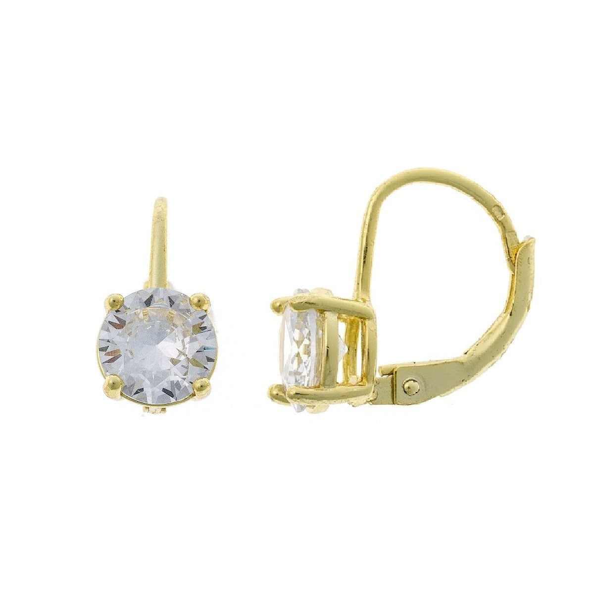 Sterling Silver CZ Drop Earrings