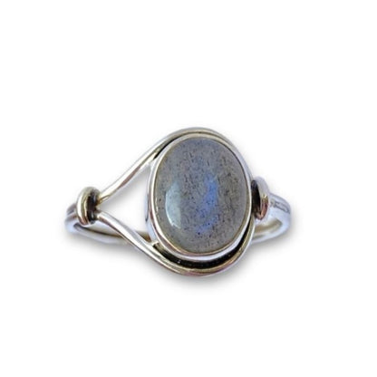 Sterling Silver Oval Labradorite Ring