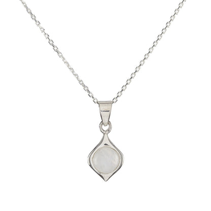 Sterling Silver Moonstone Pendant Necklace