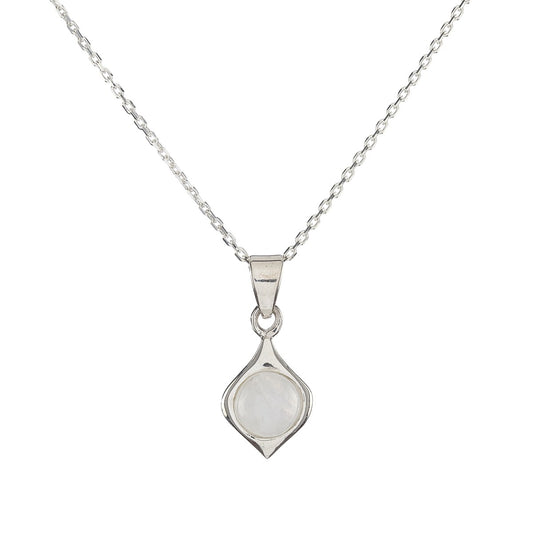 Sterling Silver Moonstone Pendant Necklace