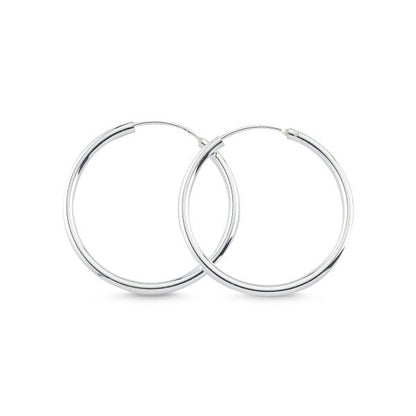 Sterling Silver 10 - 50 mm Hoops