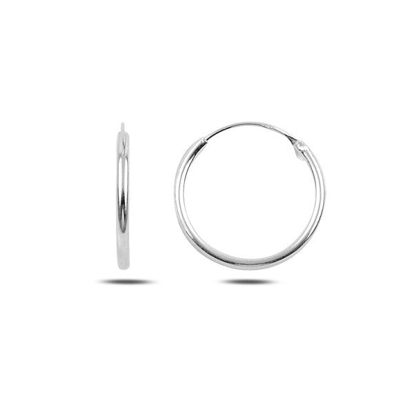 Sterling Silver 10 - 50 mm Hoops