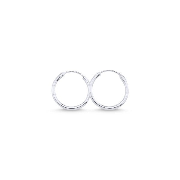 Sterling Silver 10 - 50 mm Hoops