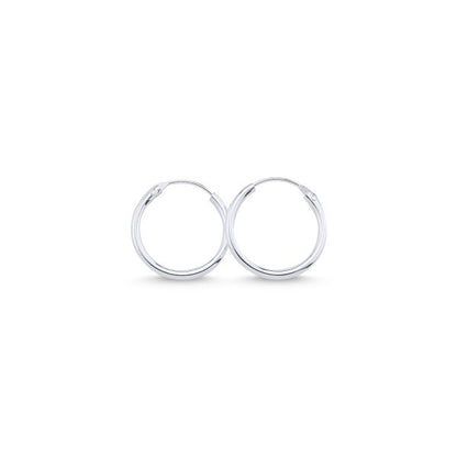 Sterling Silver 10 - 50 mm Hoops