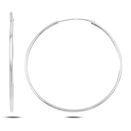 Sterling Silver 10 - 50 mm Hoops