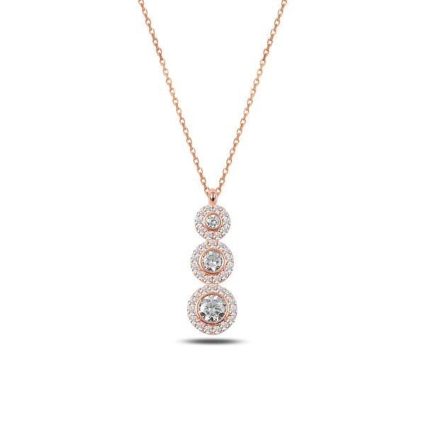 Sterling Silver Rhodium Plated CZ Necklace
