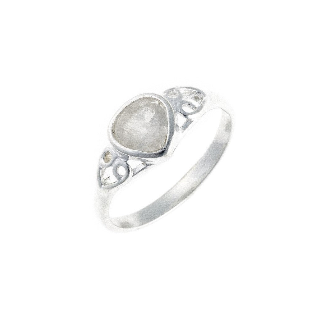 Moonstone silver ring