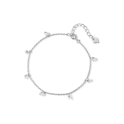 Sterling Silver Rhodium Plated CZ Bracelet