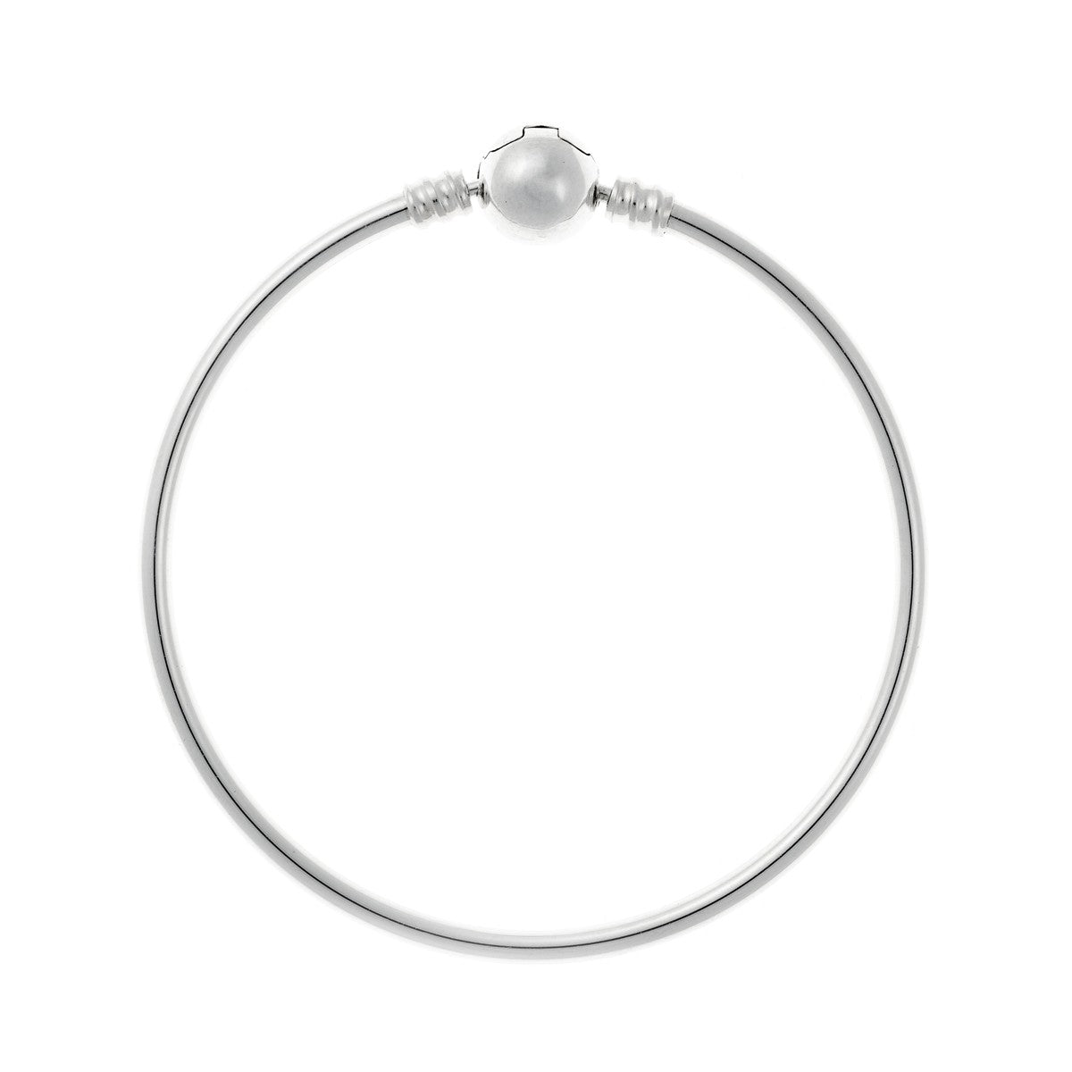 Sterling Silver Rhodium Plated Round Bracelet