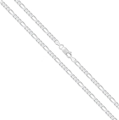 Sterling Silver 3.8 mm Figaro Chain