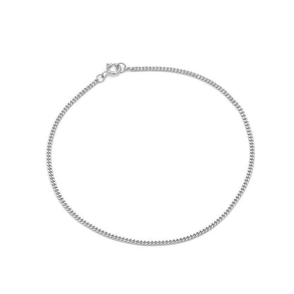 Sterling Silver 2.15 mm Curb Chain Bracelet