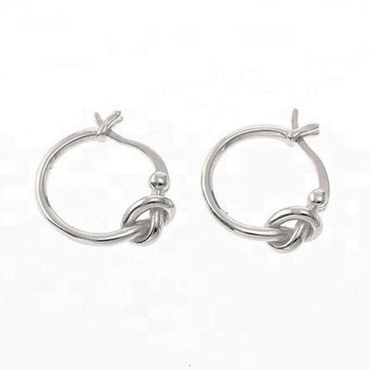 Sterling Silver Rhodium Plated Hoops