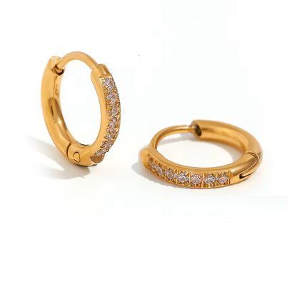 1,1 - 1,5 cm auksuotos rinkutės su cirkoniais