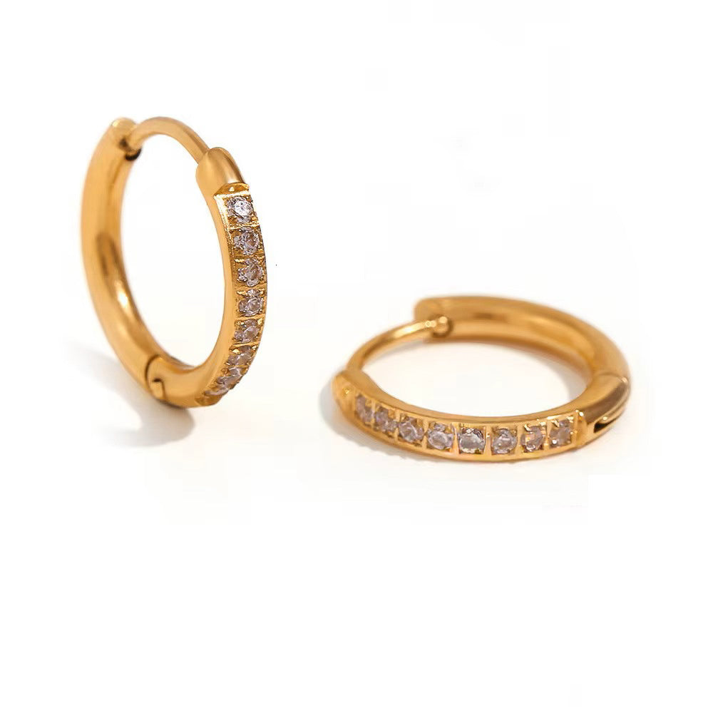 1,1 - 1,5 cm auksuotos rinkutės su cirkoniais