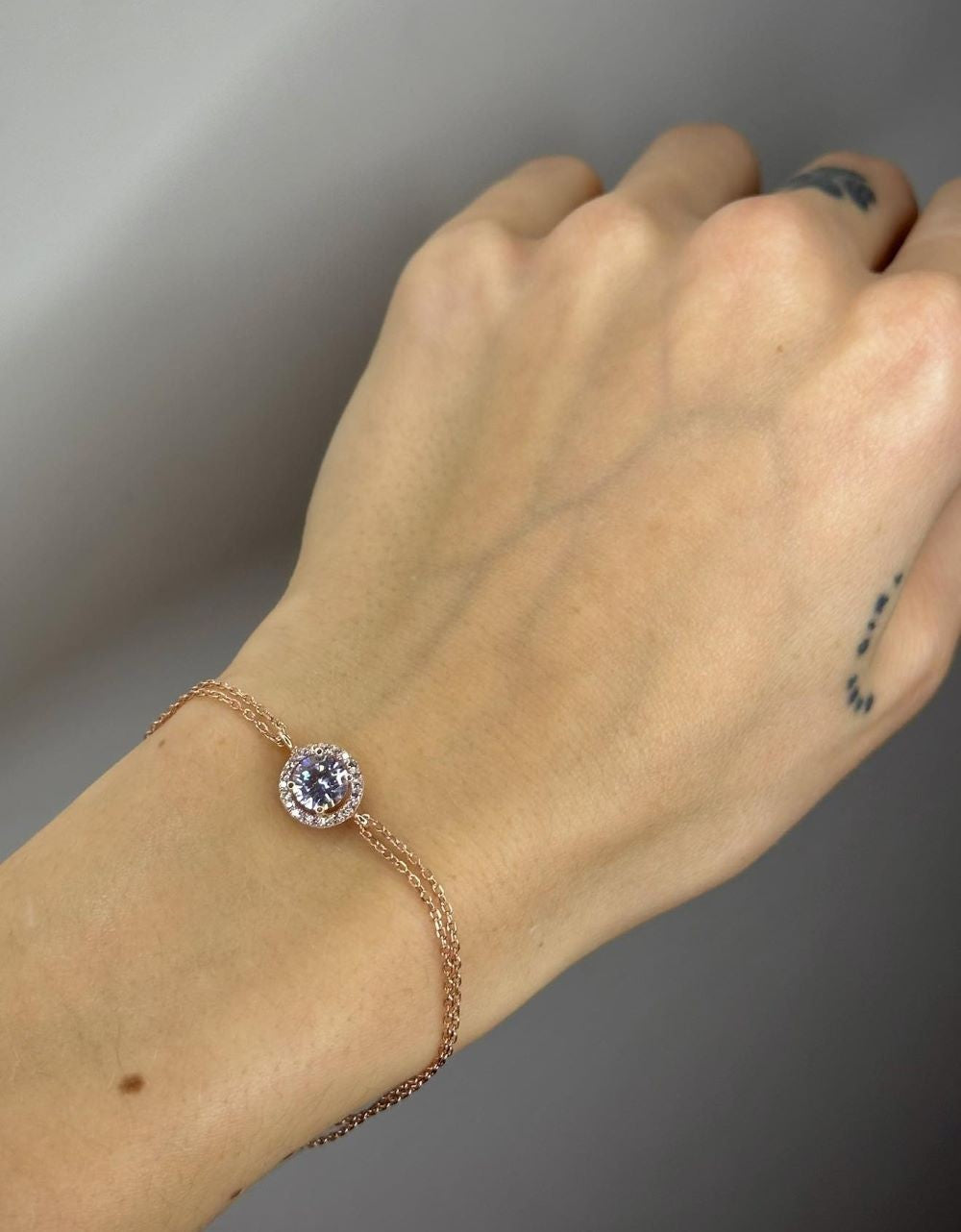 Sterling Silver Rose Gold Plated Soleste Bracelet