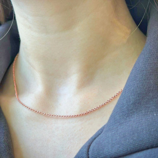 40-70 cm 2-3,5 g paauksuota sidabrinė grandinėlė "Rolo"