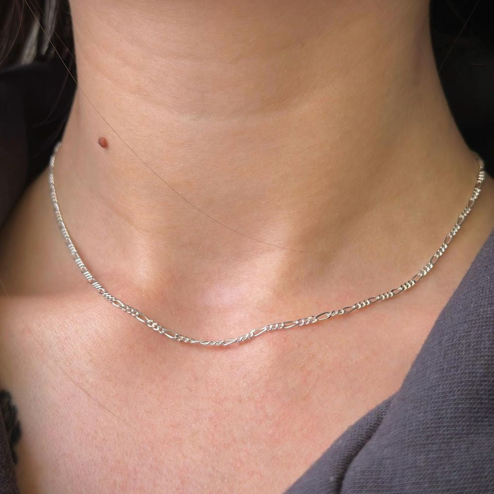 Sterling Silver 1.8 mm Figaro Chain