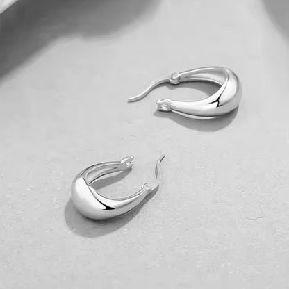 Sterling Silver Rhodium Plated English Lock Earrings