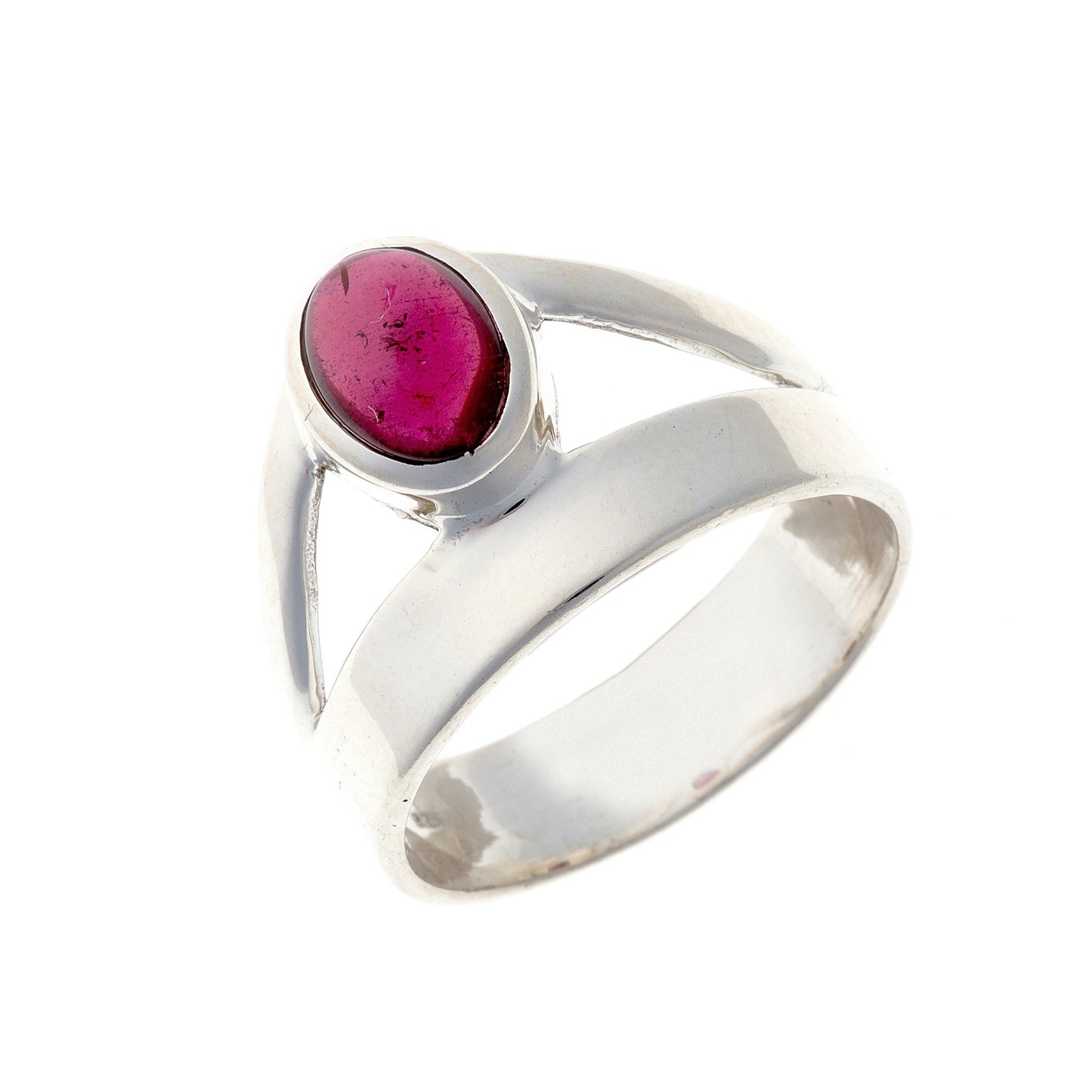 Sterling Silver Oval Garnet Ring