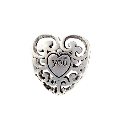 Sterling Silver Rhodium Plated Heart Pendant