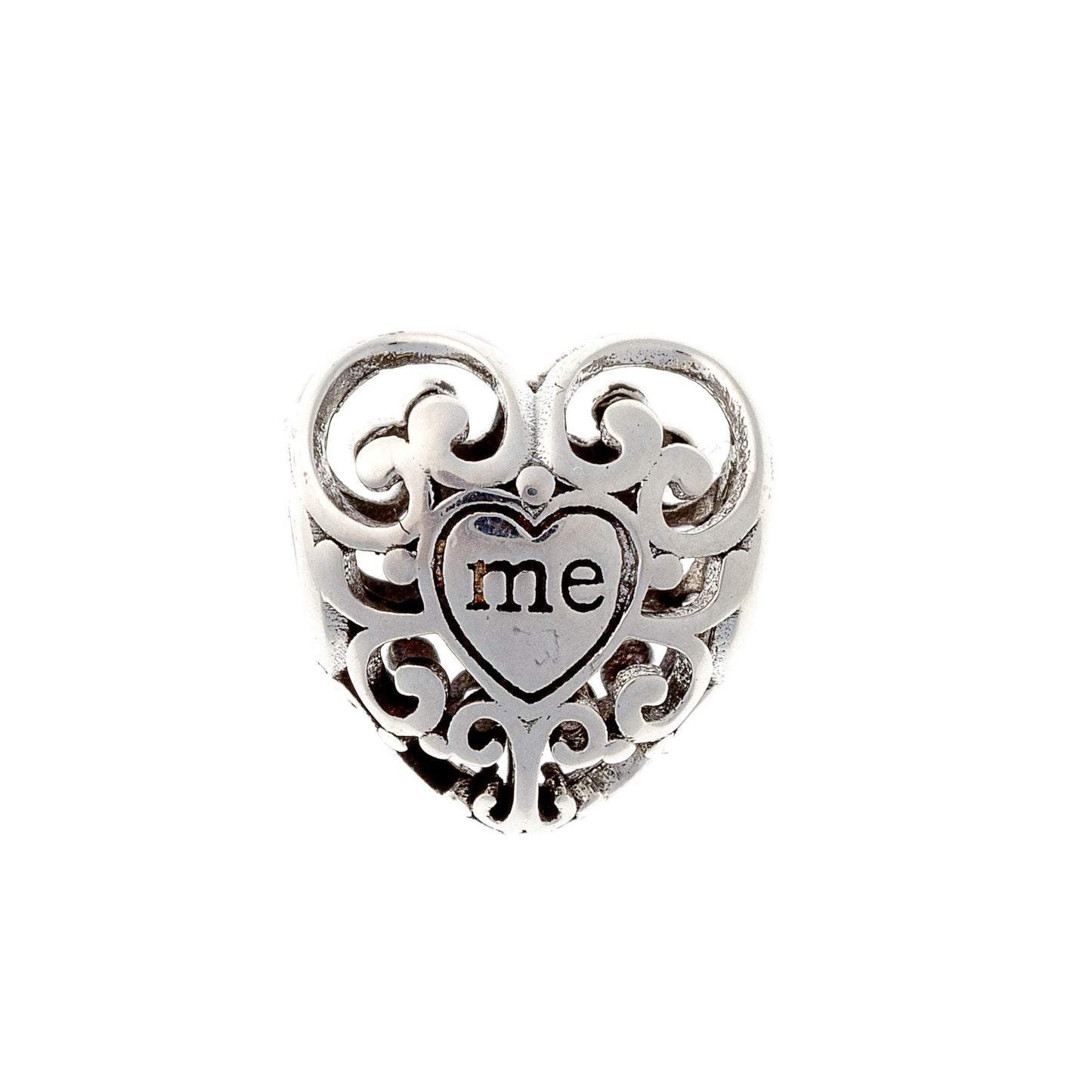 Sterling Silver Rhodium Plated Heart Pendant