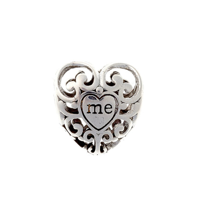 Sterling Silver Rhodium Plated Heart Pendant