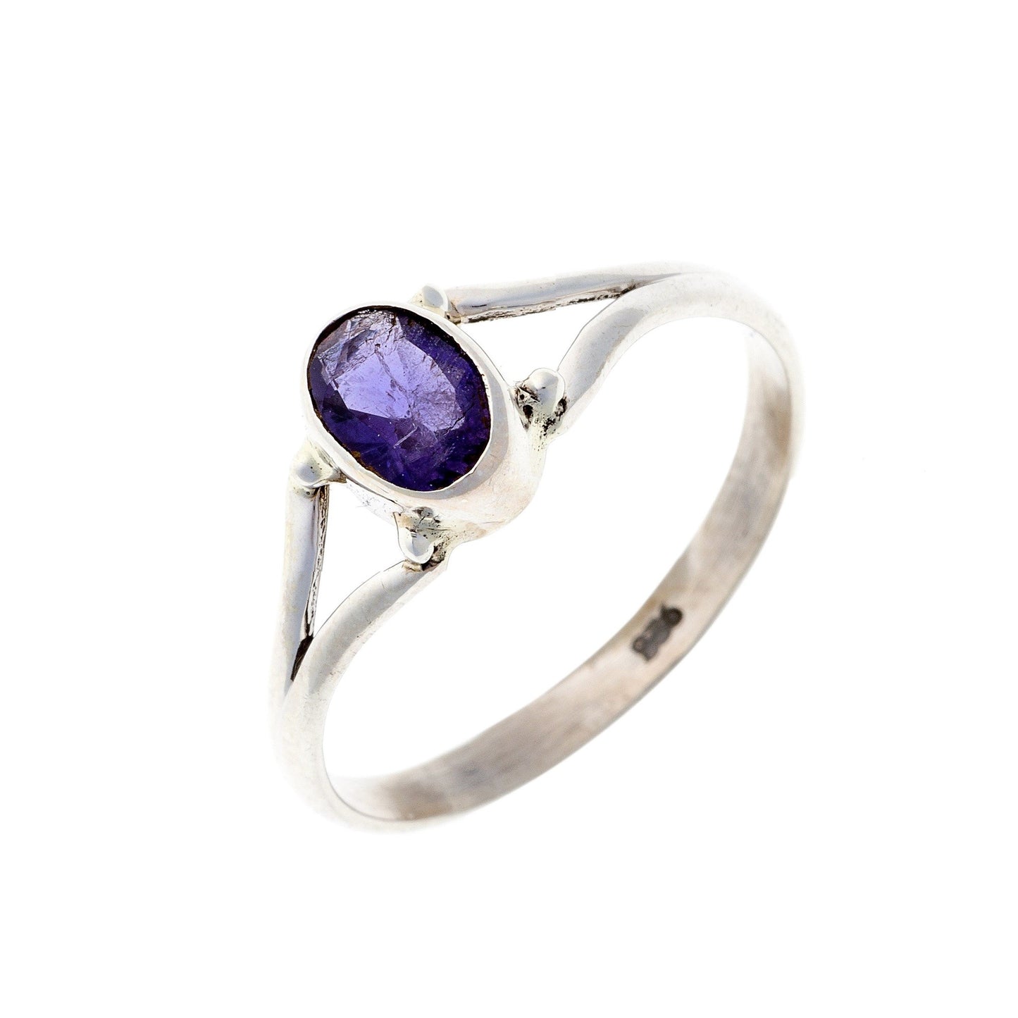 Sterling Silver Oval Iolite (Cordierite) Ring