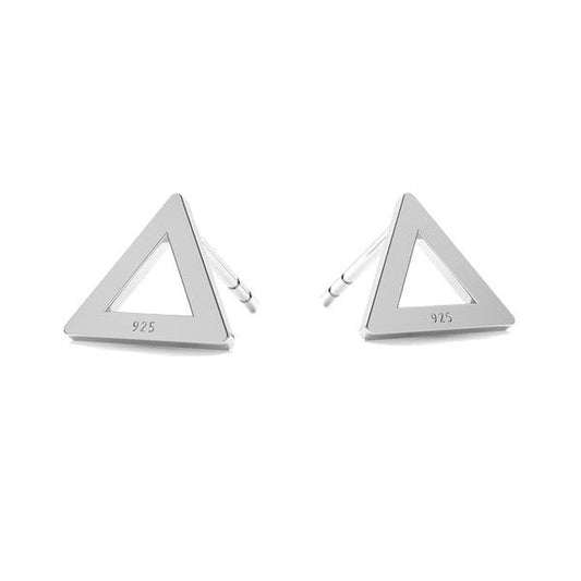 Sterling Silver Triangle Stud Earrings