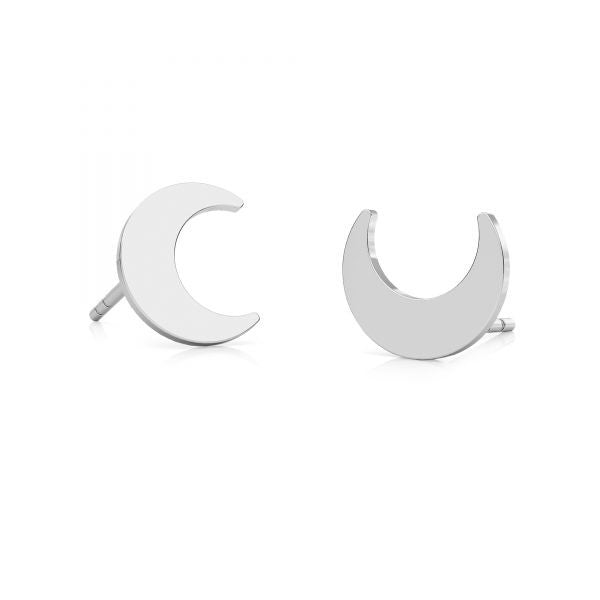 Sterling Silver Moon Studs