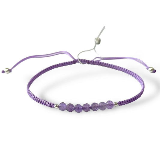 Amethyst Thread Bracelet